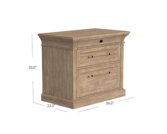 Willow Lane Lateral File dimensions In Natural Oak