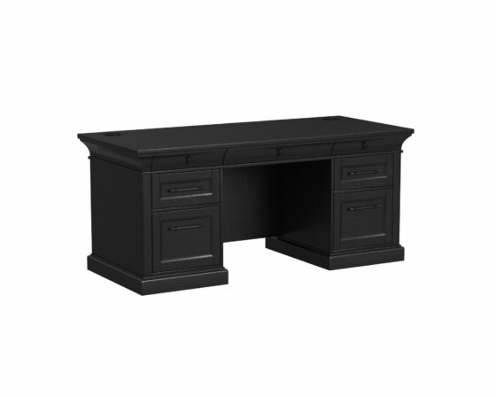 Willow Lane Double Pedestal Desk In Black