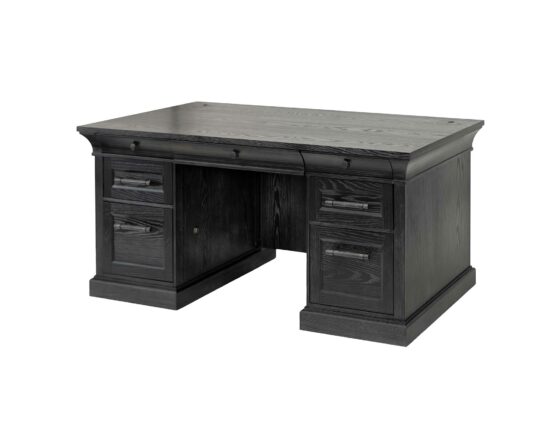 Willow Lane Black - Executive Desk angle
