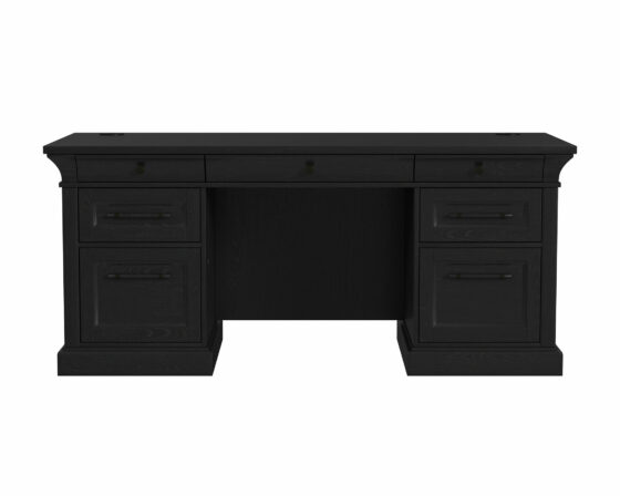 Willow Lane Double Pedestal Desk In Black
