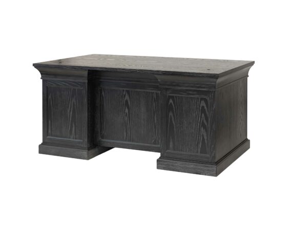 Willow Lane Black - Executive Desk back angle