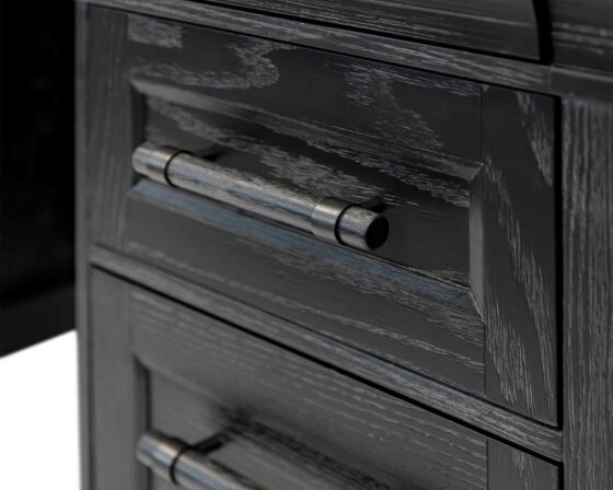 Willow Lane Black Double Pedestal Desk details