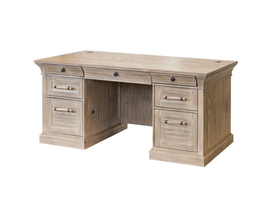 Willow Lane Natural Oak - Executive Desk angle