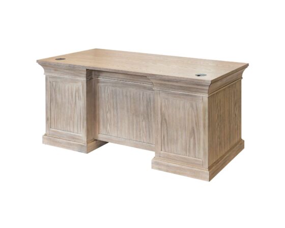 Willow Lane Natural Oak - Executive Desk back angle
