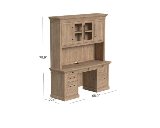 Willow Lane Hutch dimensions In Natural Oak