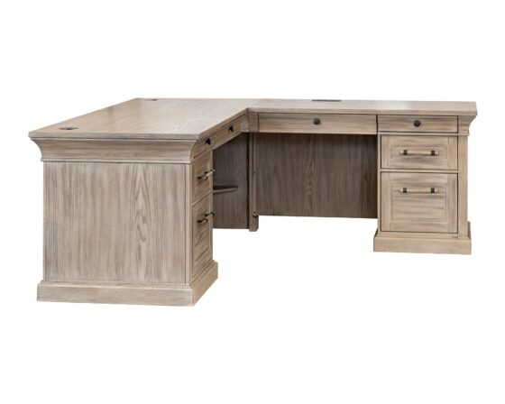 Willow Lane Natural Oak - L-Shape Desk side