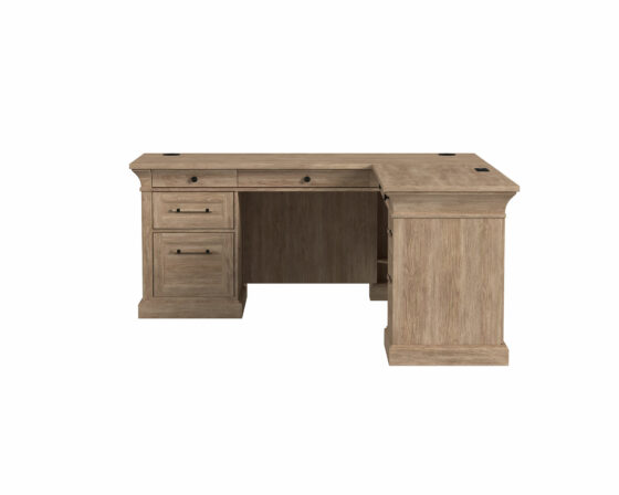Willow Lane L-Desk In Natural Oak