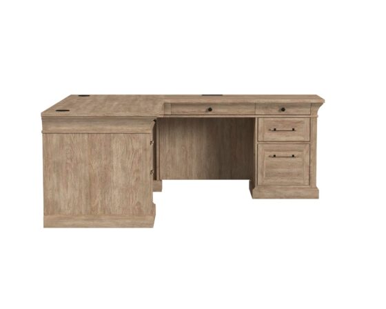 Willow Lane L-Desk In Natural Oak