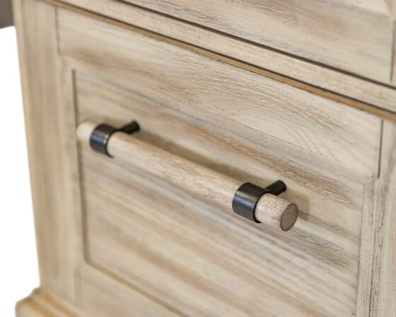 Willow Lane Natural Oak Pedestal L-desk details