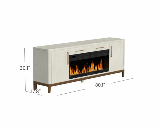 Pomona 80" Fireplace Console dimensions