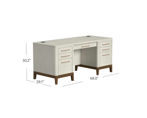 Pomona Double Pedestal Desk dimensions