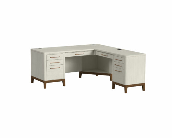 Pomona Pedestal L-Desk