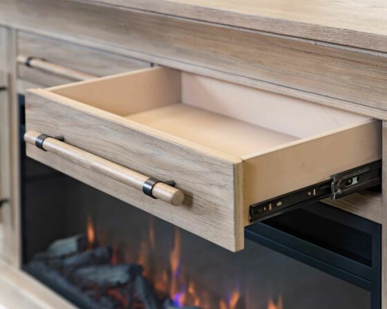 Willow Lane 80" Fireplace Console in Natural Oak