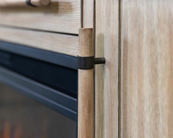 Willow Lane 80" Fireplace Console in Natural Oak