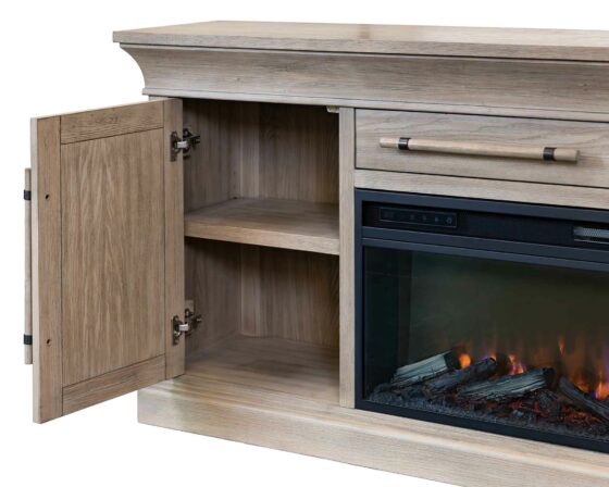 Willow Lane 80" Fireplace Console in Natural Oak