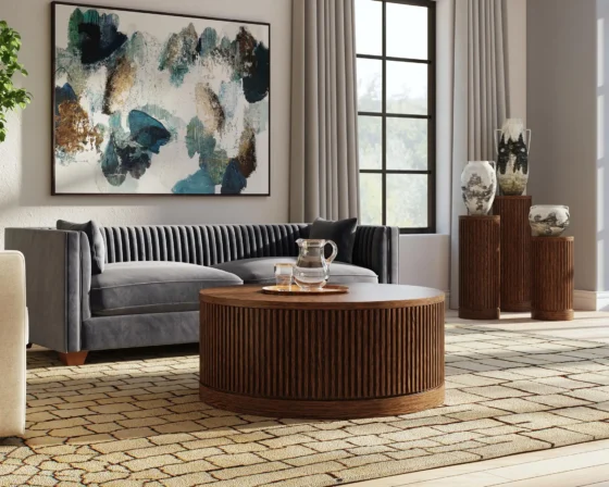 Brown Tulane Pedestal Room Scene