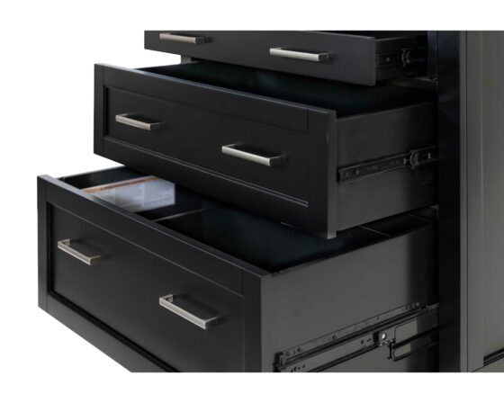 Abby Black IMAY550B - drawers open