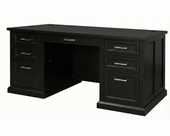 Abby Black Double Ped Desk