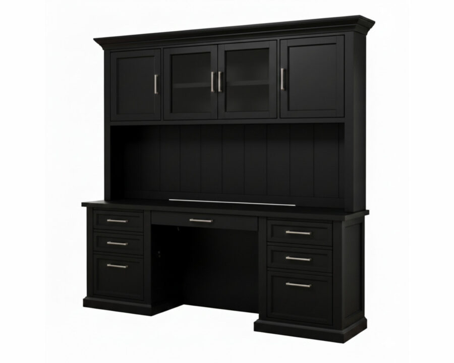 Abby Black Hutch and Credenza