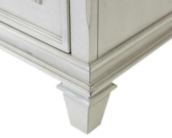 Hartford White Secretary Desk - leg detail