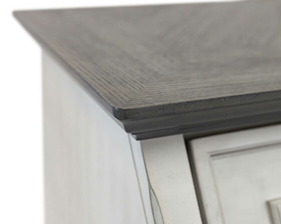 Hartford White Secretary Desk - Top detail