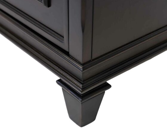 Hartford Black Secretary Desk - leg detail
