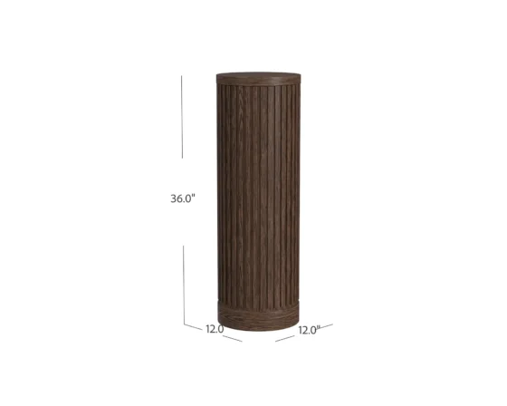 36" tall brown tulane pedestal dims