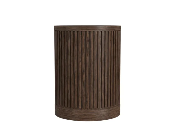 18" round brown tulane chairside table