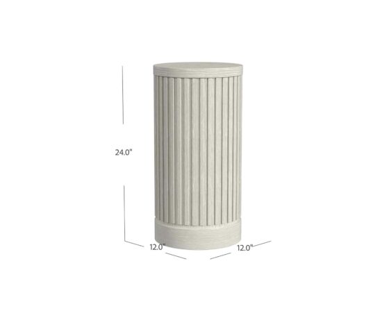 24" Tall White Tulane Pedestal dims