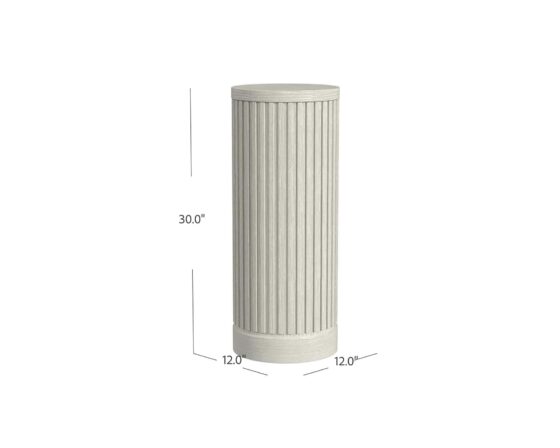 30" Tall White Tulane Pedestal dims