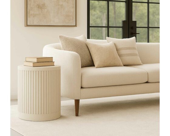 Tulane 18" dia x 24h White Side Table