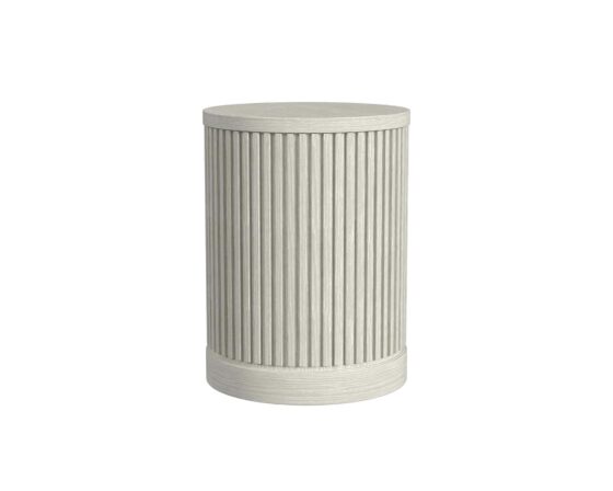 18" round white tulane chairside table