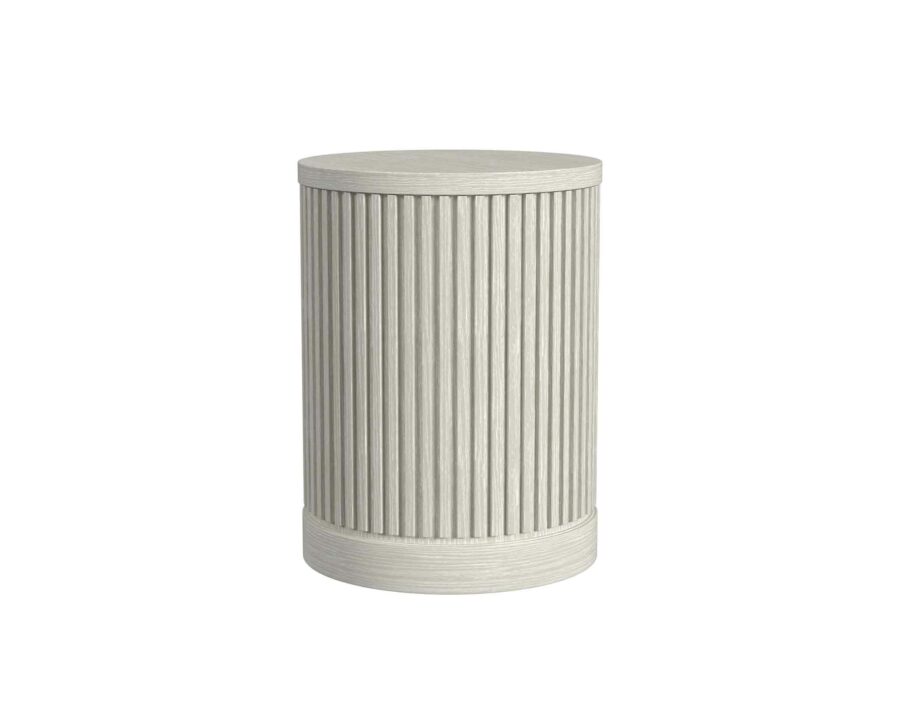 18" round white tulane chairside table