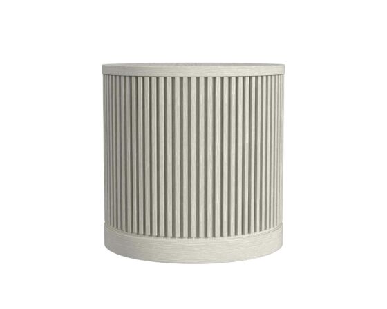 24" round white tulane end table