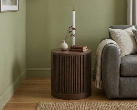 Tulane 24" dia x 24h Brown Side Table