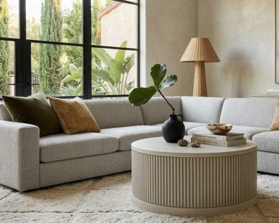 Tulane 42" dia x 18h White Coffee Table