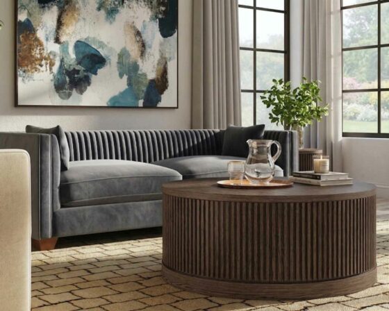 Tulane 42" dia x 18h Brown Coffee Table