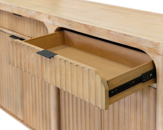 Knox Sand 80" console drawer open