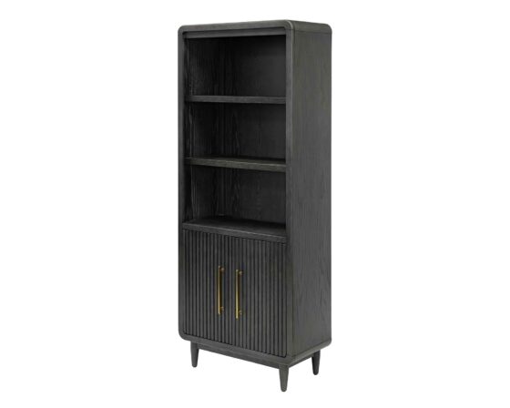 Camden Black Bookcase - angle