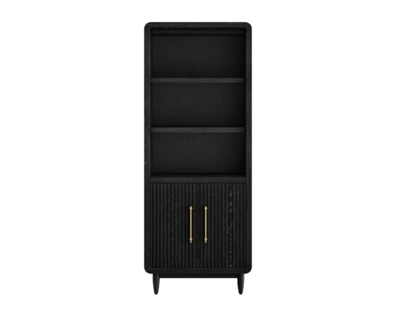 Camden Ebony Black Bookcase Silo