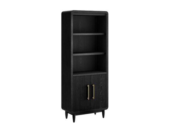Camden Ebony Black Bookcase Silo