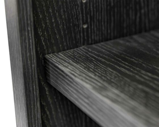 Camden Black Bookcase - shelf detail