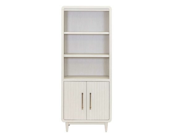 Camden White Bookcase - straight