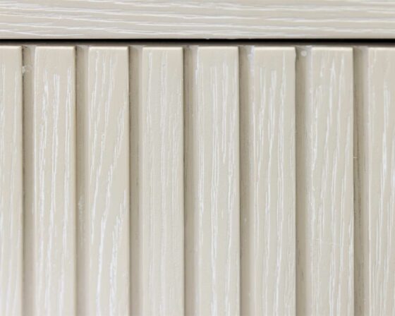 Camden White Bookcase - door fluting detail