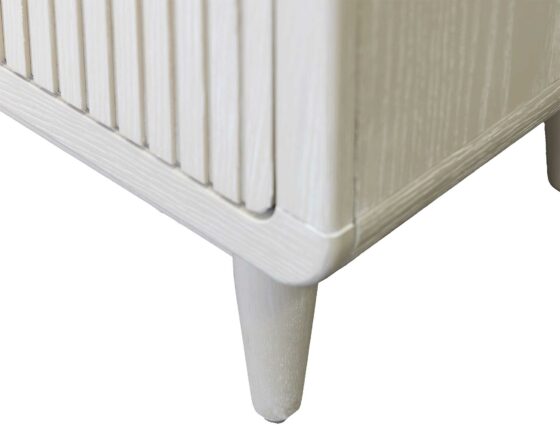 Camden White Bookcase - leg detail