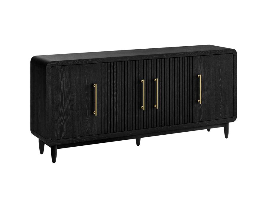 Camden Ebony Black Four Door Console Room Scene