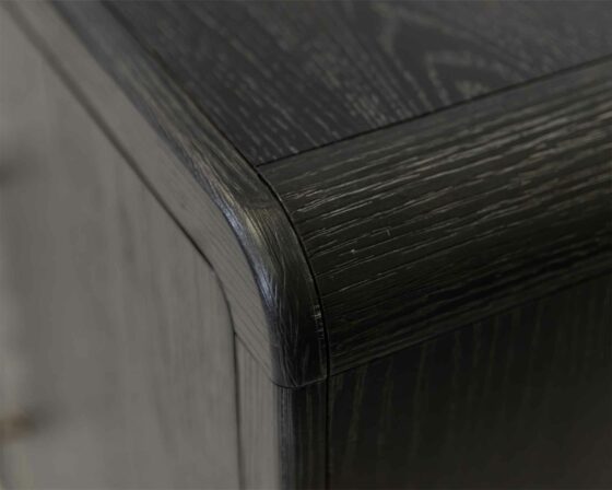 Camden Black Four Door Console - corner detail