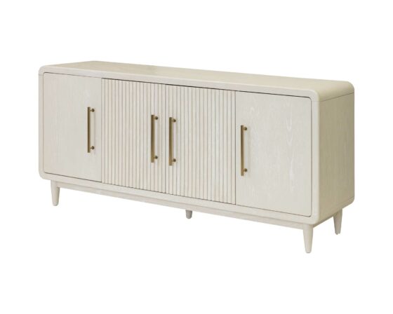 Camden White Four Door Console - angle