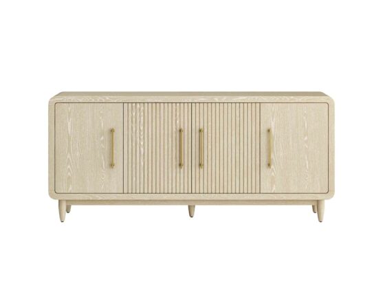 Camden Cerused white oak Four Door Console Silo