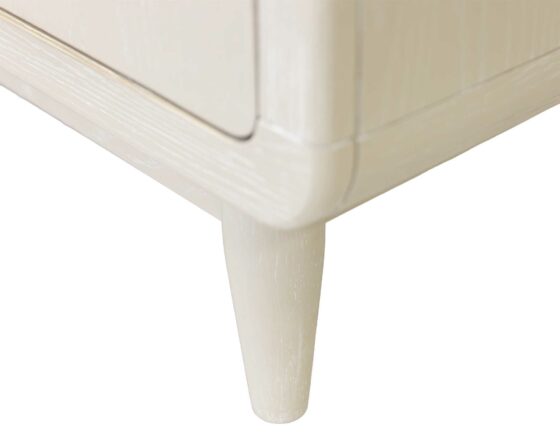 Camden White Four Door Console - detail leg